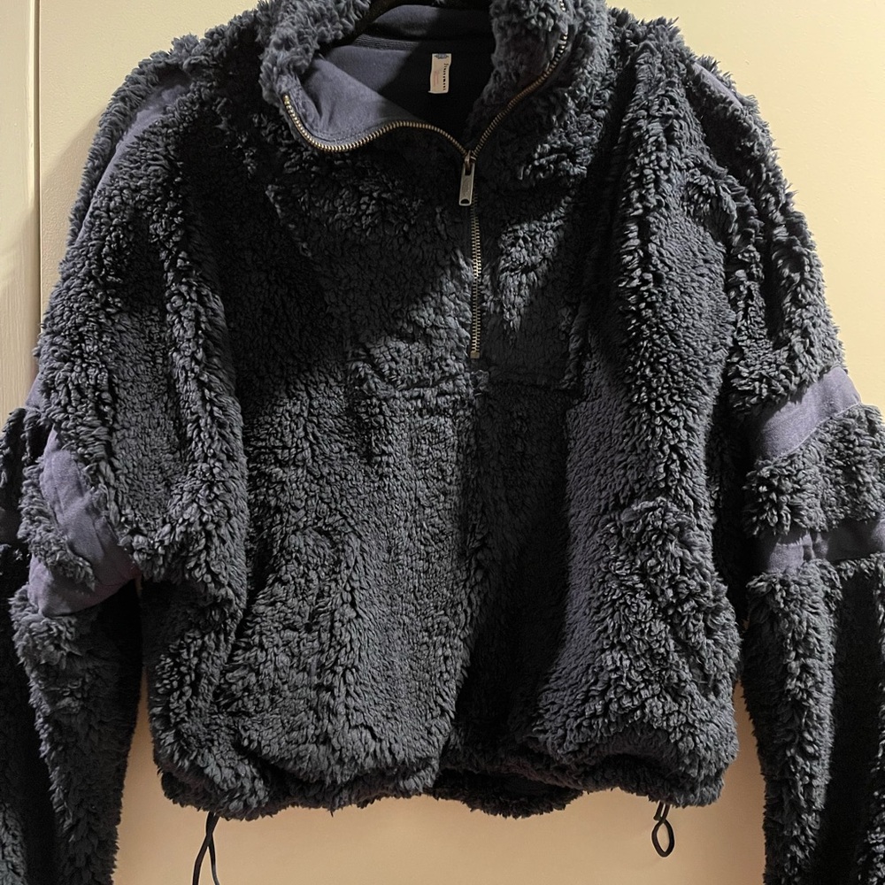 NWT Free People Nantucket Fleece in Deepest Navy XS